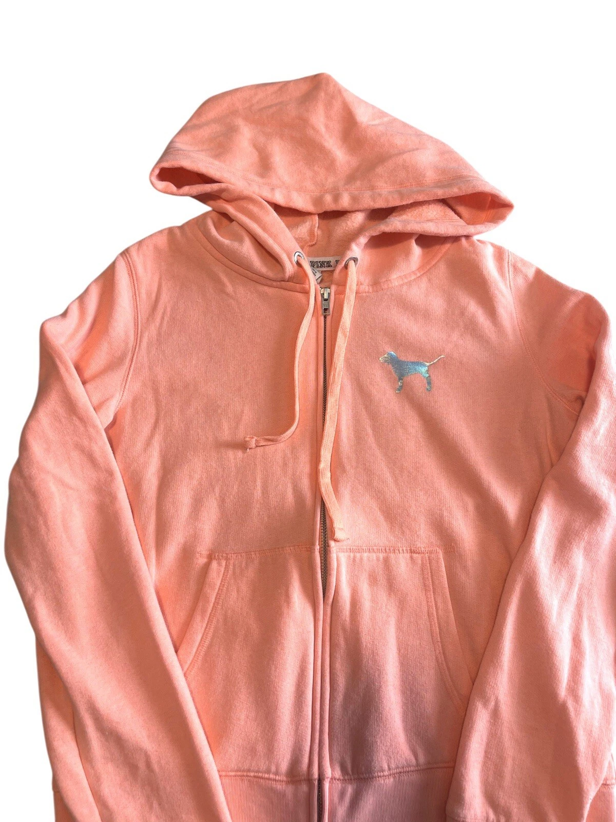 UNDERCOVER Felpa con cappuccio Victoria's Secret ROSA full zip arancione taglia media