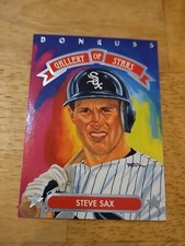 1992 DONRUSS GALLERY OF STARS STEVE SAX GS-4 BASEBALL CARD 2