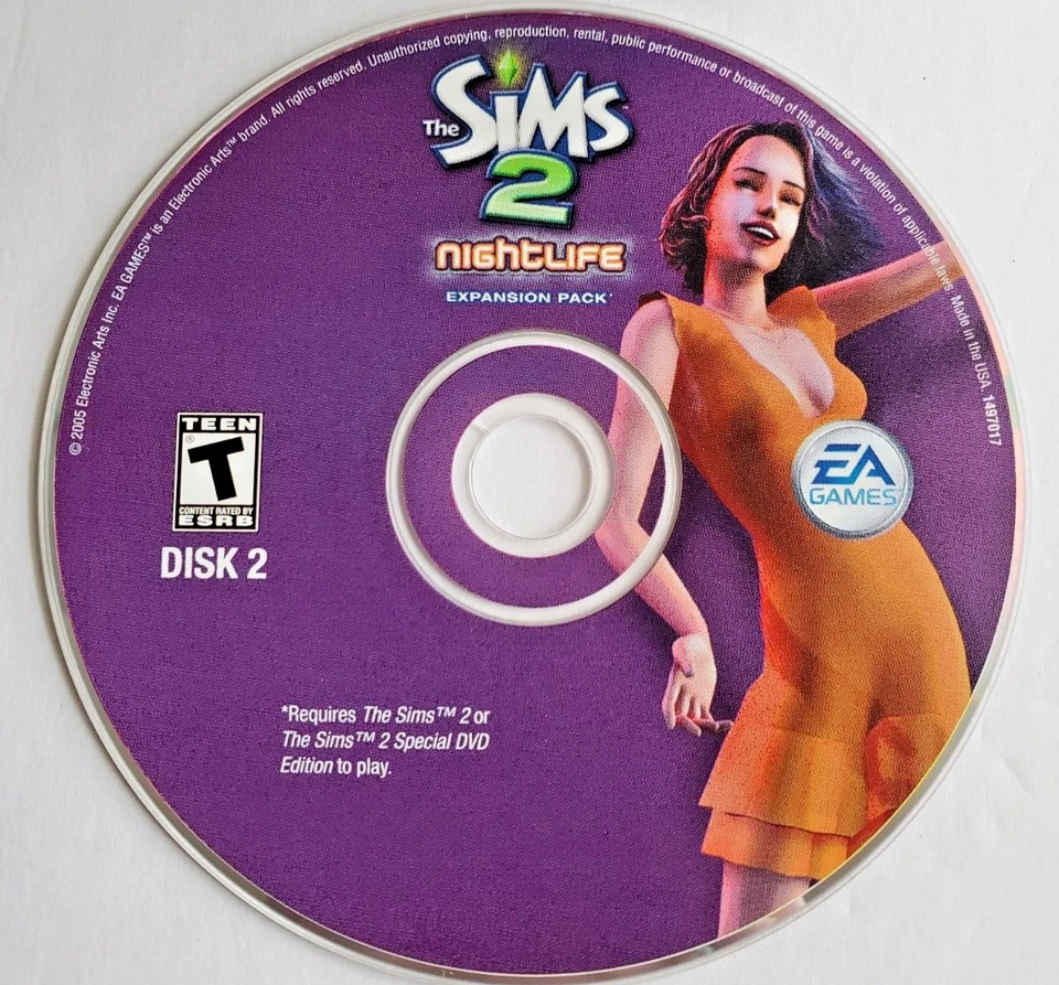 The Sims 2 Nightlife Expansion Pack - PC Game 2 Discs with Manual  - Image 4 of 4