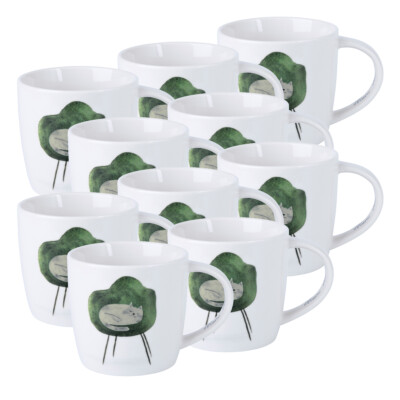 10er SET Maxwell & Williams DX1217 Becher 400 ml FELINE FRIENDS  One Eye Open...