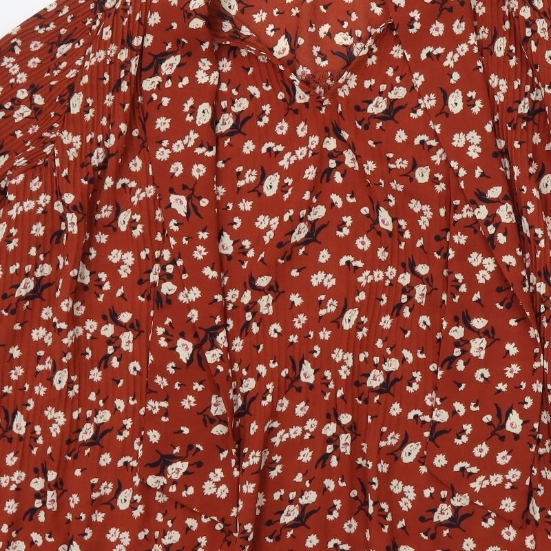 Selected Womens Orange Polyester Blend Blouse Siz… - image 10