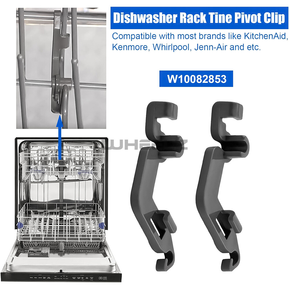 Pack WPW10082853 W10082853 Dishwasher Tine Pivot Clip, AP6014920