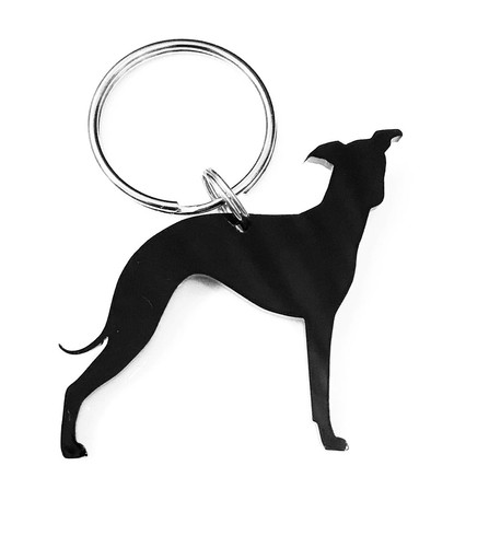 Italiano Perro Galgo Llavero Bolsa Regalo Negro Con de |