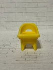 Vintage Fisher Price Little People - Yellow Highchair 1972
