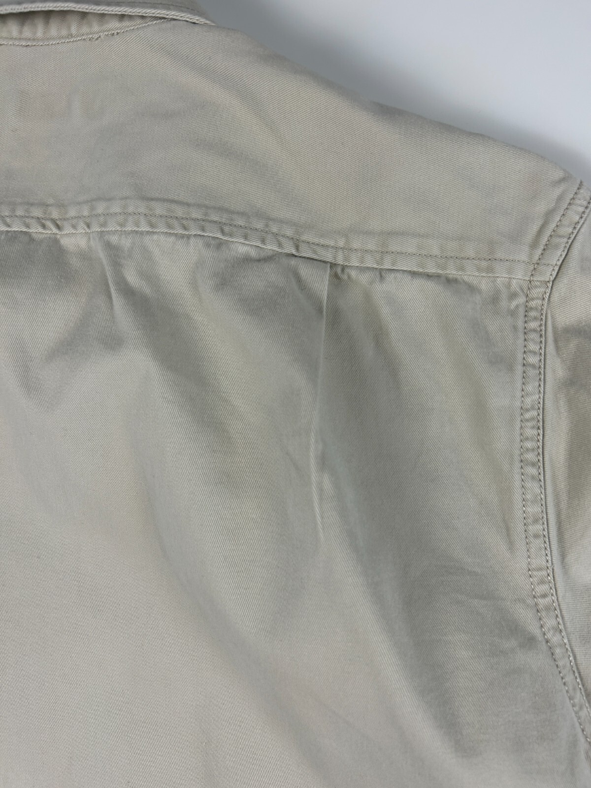 Old Navy Mens Large Beige Button Up Shirt Long Sleeve Military Style eBay