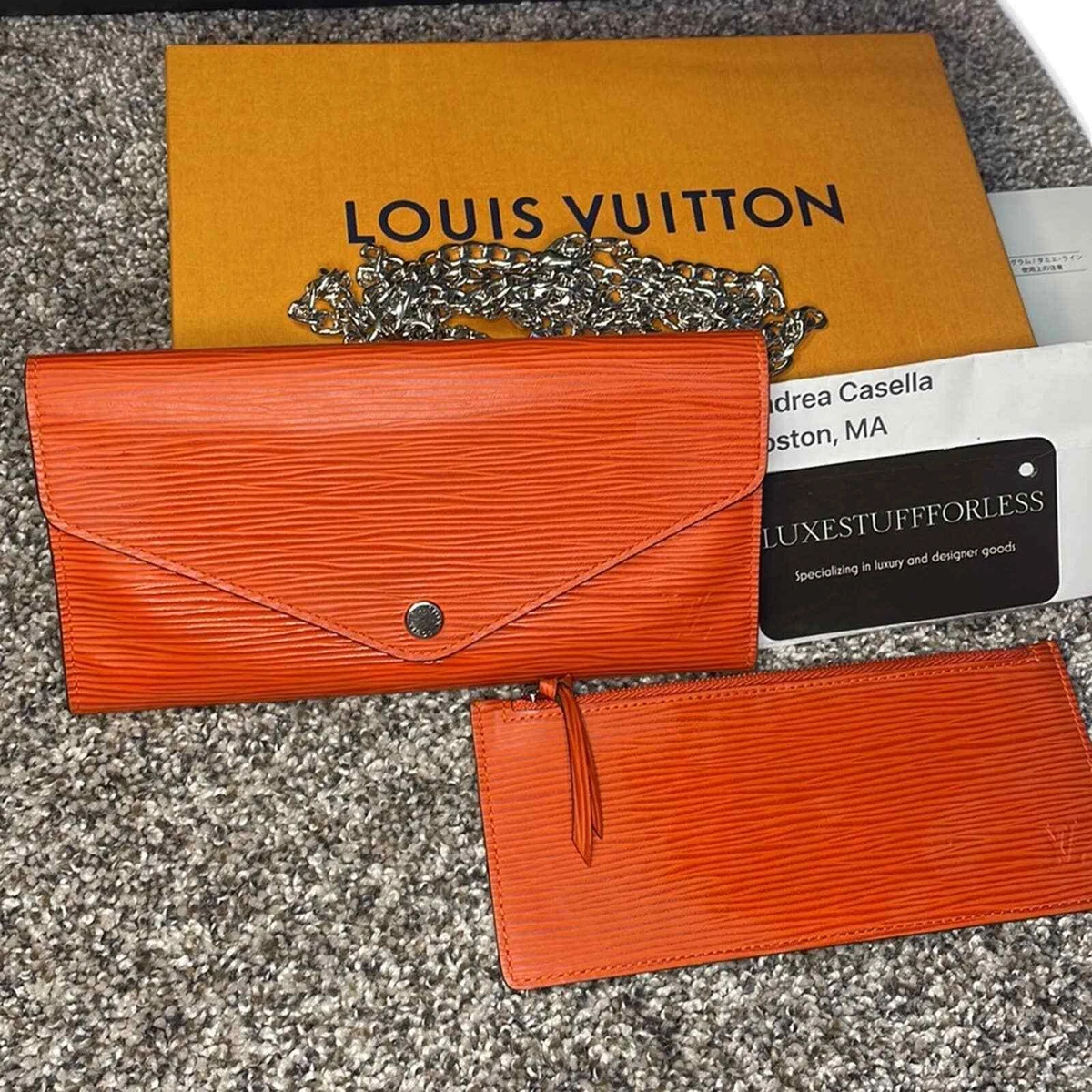 Louis Vuitton Josephine Wallet Zippered Insert Monogram Red Lining