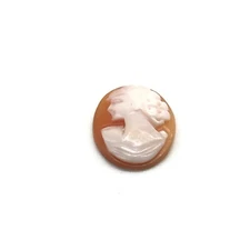 Vintage Genuine Loose Carved Shell Woman Face Left Facing Small Cameo 