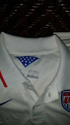 USA 2014 Nike Replica World Cup Soccer Polo Jersey White size L youth - Picture 4 of 8