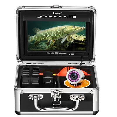 Eyoyo Fishing Camera Underwater Fish Finder with 7inch LCD,12pcs Infrared LED