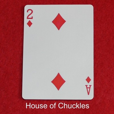 2 Diamonds / Ace, Mis-Indexed, Red Bicycle Gaff Playing Card, Custom Printed