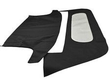 Fits Porsche 944968 1990-95 Soft Top Plastic Window Black Haartz Canvas