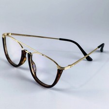 Vintage TR90 Eyeglass Frames Half Rim Spectacles Women Men Retro Metal Glasses