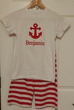 Southern Tots Anchor Nautical Beach Outfit Shorts Shirt 10 Benjamim Red White