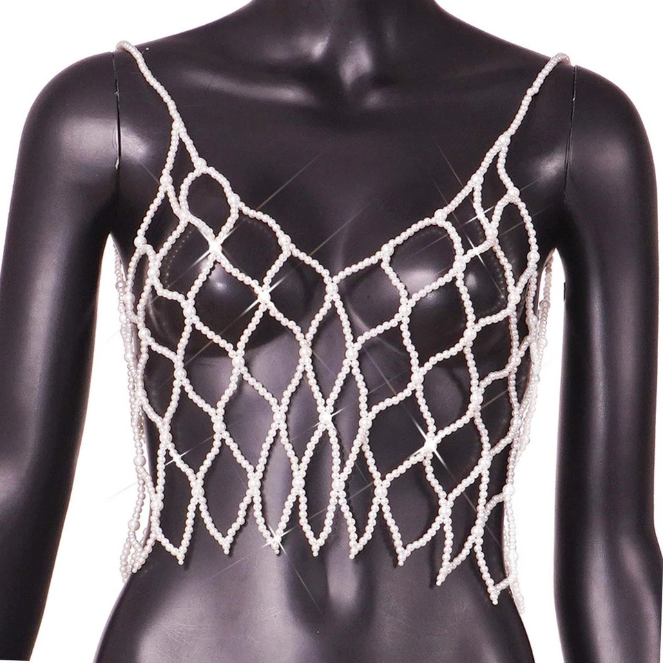 Lady Body Jewelry Accessories Bra Chain Top Body Chain for Festival Rave - Image 2 of 4