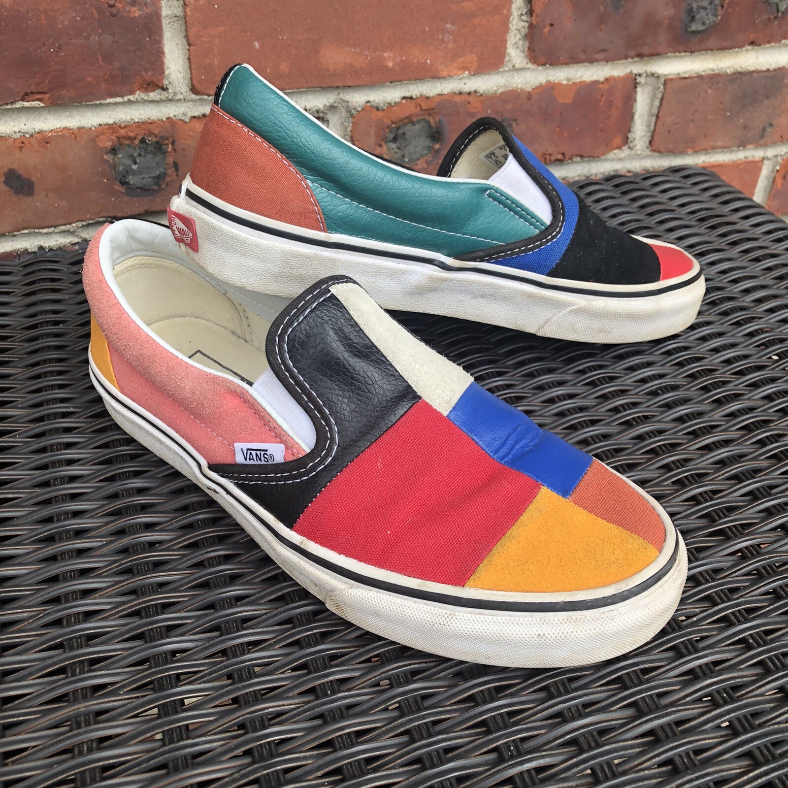 Vans Classic Patchwork Multicolor Slip-on Shoes M… - image 7