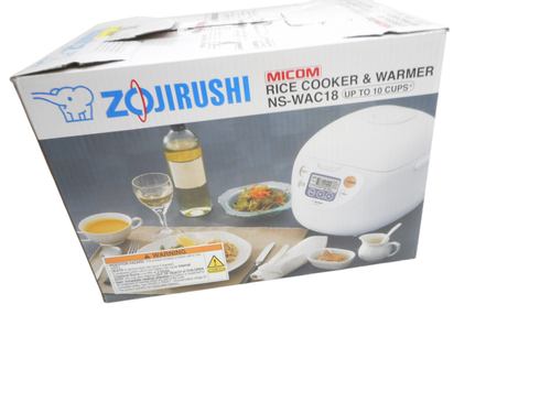 New Zojirushi NS-WAC18 Rice Cooker & Warmer 10 Cups Cool White - Picture 6 of 7