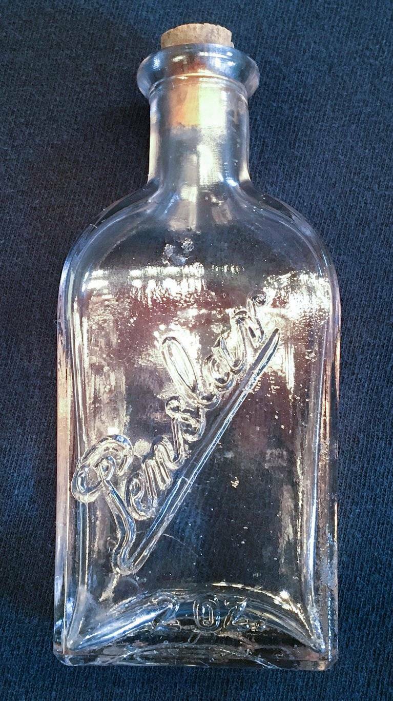 Vintage Penslar Clear Cork Medication or Tioletries Bottle eBay