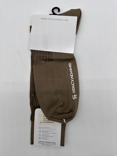 ONE PAIR NEW WITH TAG STACY ADAMS NYLON SLIKY RIBBED MEN'S CREW DRESS SOCKS - Picture 25 of 37