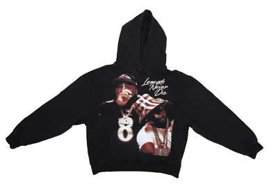 Rod Wave Merch Mens Black Legends Never Die Graphic Pullover