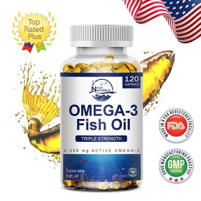 Omega 3 Fish Oil 3x Strength 3600Mg 120 Capsules - Heart Brain & Joint Support