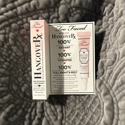 NEW Too Faced Hangover Rx Replenishing Face Primer 0.16oz 5mL Travel Size