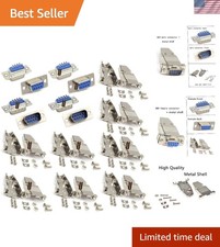 16Pcs RS232 Parallel Serial Port DB9 9 Pin D Sub Male/Female Connector  Metal D