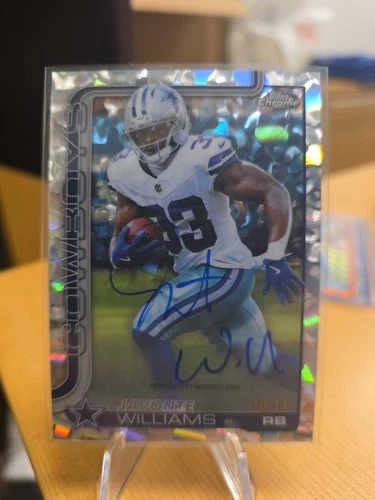2025 Topps Chrome Javonte Williams Chrome Autographs (RAW)