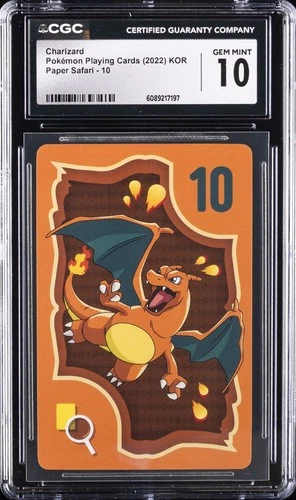2022 POKEMON PLAYING CARDS PAPER SAFARI - KOREAN #10 CHARIZARD CGC 10 GEM MINT