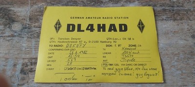 WEST GERMAN AMATEUR RADIO STATION 2100 HAMBURG  1982