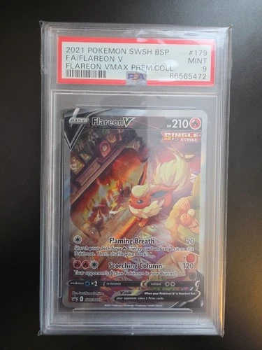 Flareon V SWSH179 PSA 9 Black Star Promo Pokémon Alt Art Premium Collection Mint
