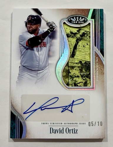 David Ortiz 05/10 Gripping Patch Auto 2026 Topps Tier One 1 Baseball Card