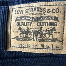 Levi  s Vintage 630 corduroy white tag pants made in Italy