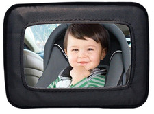 Backseat Rear Facing Baby Car Mirror - Extra Large Wide Angle View Soft Car Seat