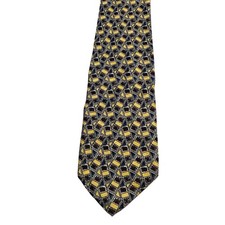 Robert Talbott Silk Men's Tie 4"x57.5" Geometric Jacquard Made in USA Vintage