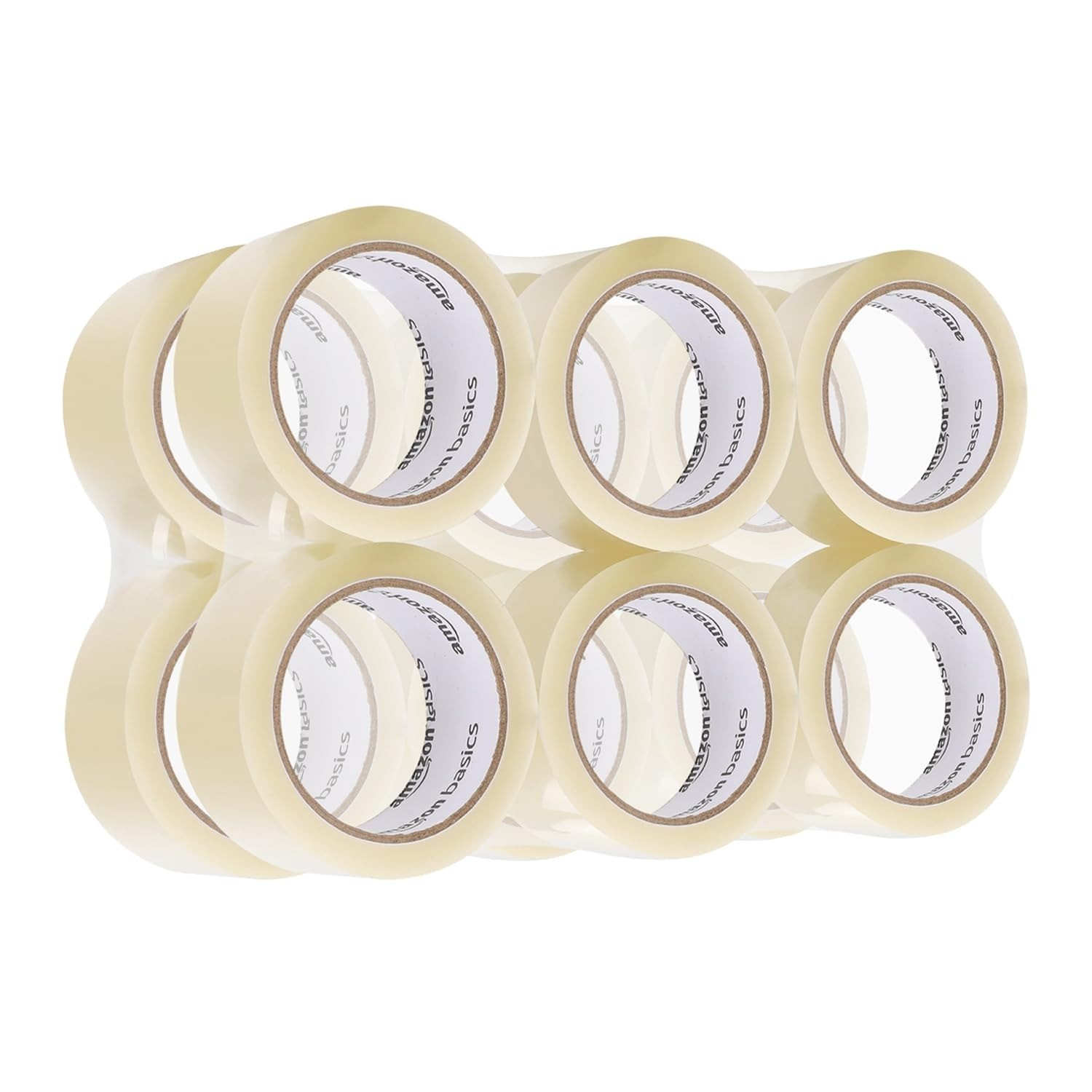 Amazon Basics Clear Packing Tape 2 in x 60 Yards Strong Shipping Tape Rolls