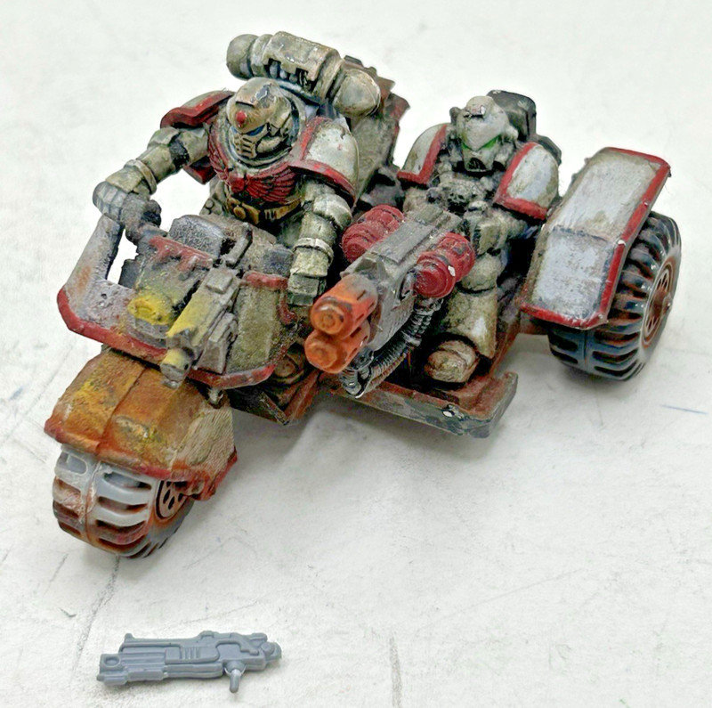Warhammer 40K Attack Bike White Scars Space Marines Army Lot Painted Some Metal