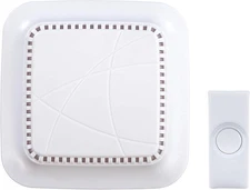 Wireless White Battery Operated Doorbell Kit