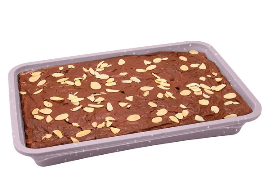 Crofton Reinforced Silicone Bakeware Rose Speckled Loaf Pan Cake Tray Square Pan