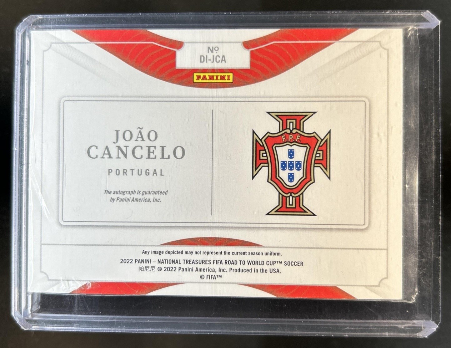 2022-23 National Treasures World Cup Joao Cancelo Definitive Ink Auto #/99 view 2
