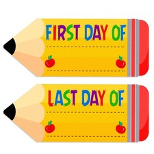 First and Last Day of School Chalkboard Sign 5.5x13.7 Inch Double Sided