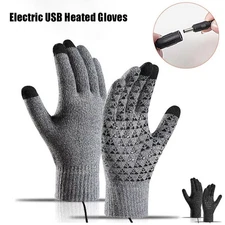 Electric Heated Gloves USB Touchscreen Thermal Mittens Winter Gloves Warm Hand