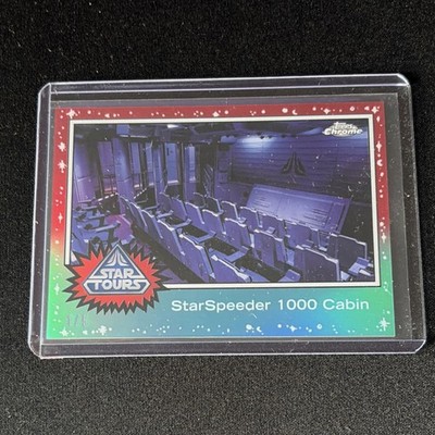 2025 Topps Disney Chrome Star Tours Cabin 1000 #/5 SSP Disneyland Star Wars Rare