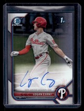 2022 Bowman Chrome #CPA-LC Logan Cerny Prospect Autographs