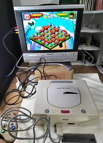 Sega Saturn Console HST-3220 White Model System Controller Tested Japan