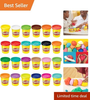 Modeling Compound 24-Pack - Non-Toxic Colorful 3 Oz Cans for Kids' Creativity
