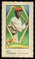 JAMES "COOL PAPA" BELL -Rare HELMAR ART STAMP Card 3.5" x 1.5"- ST. LOUIS STARS