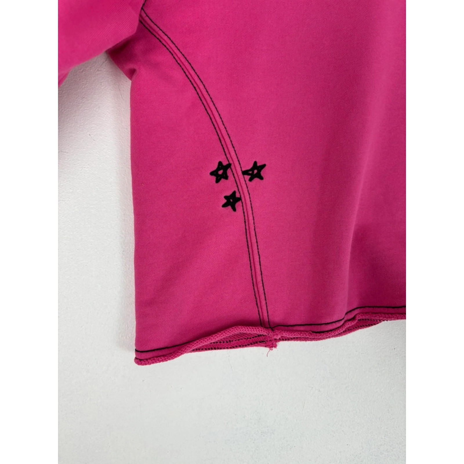 Vans Thread It Pink Half Zip Mock Neck Crop Sweatshirt Size M 00523 image 6