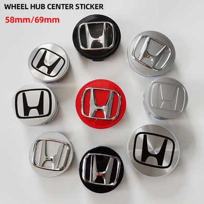 4PCS 58MM/69MM H Car Badge Wheel Center Cover Stickers Hub Caps Decal for Honda