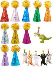 10 Pack Mini Party Hats for Hamster Tiny Hats for Snakes Hedgehog Lizard Reptile