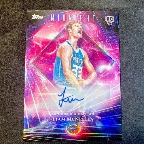 Topps 2025-26 Topps Midnight Liam McNeeley Dark Matter Auto RC DMAR-LM Hornets